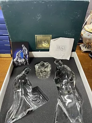 MIKASA 3 Piece Crystal Nativity Set Made In Germany. • $67.99