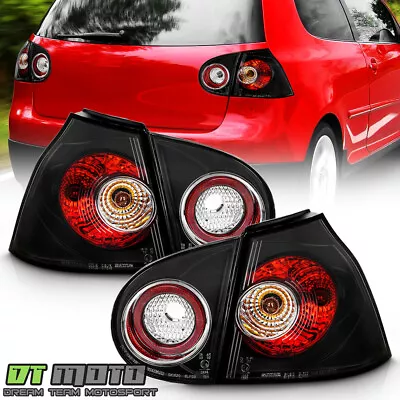 2006-2009 Volkswagen GTI Rabbit R32 Black Rear Tail Lights Brake Lamps Pair Set • $105.99