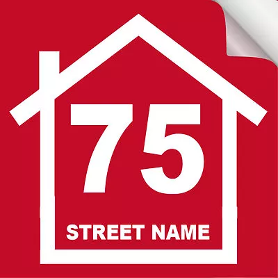 Wheelie Bin Sticker Numbers (4pk) - Style1/Red-White. High Quality Vinyl • $19