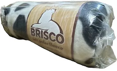 New Brisco Cow Print 50”x60” Solf Polar Fleece Warm & Comfortable • £3.33