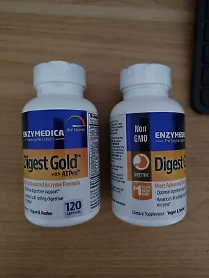 (2) Enzymedica Digest Gold Digestive Support Supplement - 240 Count Exp 11/2025 • $53