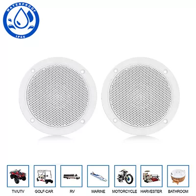 £19.99 • Buy Marine Boat Audio Speakers 4inch 120W White Car Speaker Spa Horn Loudspeaker