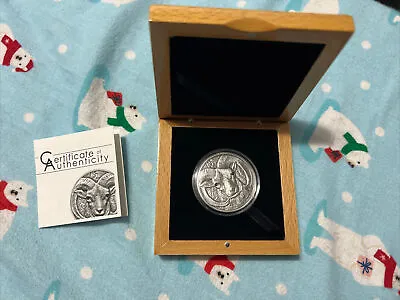 Mongolia Silver Coin 2013 Argali Ovis Ammon. Swarovski Crystals. 500 Togrog. • $185