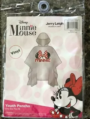 Disney Youth Kid Kids  MINNIE MOUSE  Rain Poncho Raincoat Keep Dry • $13.98