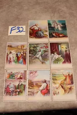 F32b Vintage 1920's Lot Of 8 David Cook Beginners Lesson Picture Bible Cards • $17.99