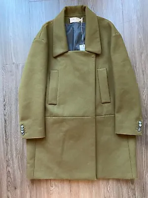 Designer Marni Women's Green Musk Peacoat Jacket Size 12 (46 EU) New - NWT • $250