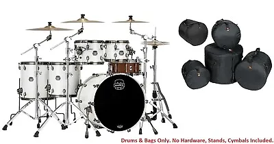 Mapex Saturn Evolution Workhorse Birch Polar White Lacquer Drums 22/10/12/14/16 • $3069