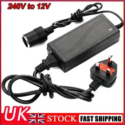 For Cigarette Lighter Socket 240V Mains Plug To 12V DC Car Charger Power Adapter • £10.44