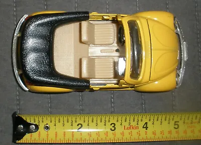 VW Volkswagen Beetle Bug Convertible Car SS5708 Pull Back Action Yellow • $18