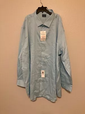 Van Heusen Men Tall-Fit Dress Aqua Shirt Size 22 35/36 • $19.97