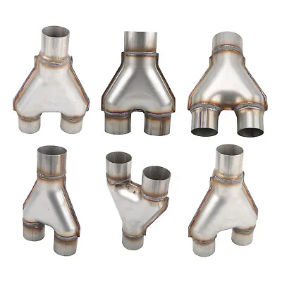 Y-Pipe Exhaust Pipe Adapter Connector 2''/2.25''/2.5''/2.75''/3''ID Single/Dual • $23.55