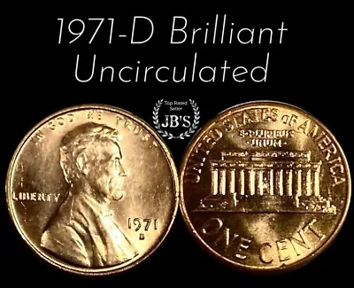 1971 D Lincoln Memorial Cent BRILLIANT UNCIRCULATED *JB's Coins* • $1.92