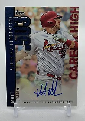 2015 Topps Career High Auto Matt Adams #CH-MAD Auto • $4.10