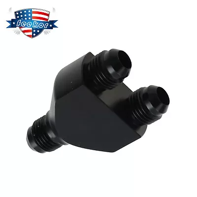 Y Block Fittings -6 AN Female Swivel To-6 AN X 2 Parallel Exit - 6AN To Dual 6AN • $24.58