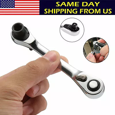 Mini 1/4inch Double Ended Quick Socket Ratchet Wrench Rod Screwdriver Bit US • $8.59