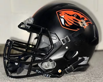 🦫🏈 Oregon State Beavers Pac-12 Matte Black Riddell Speed Football Helmet • $260