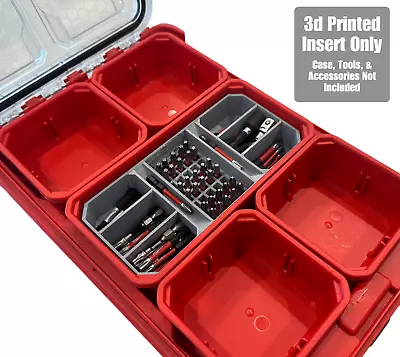 Impact Bit Holder Insert For Milwaukee PACKOUT Low Profile Organizers (Nest - 8) • $18.99