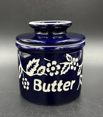 The Original Butter Bell Beurre Crock By L. Tremain  Navy Blue & White 2005 • $19.99