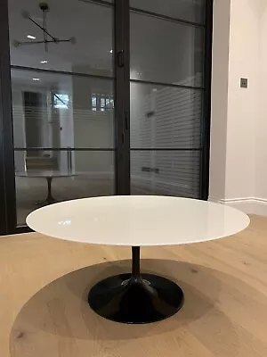 X1 Knoll Studio Eero Saarinen Coffee Table 91 Piano/lacquer White Top Rrp £1880 • £1240