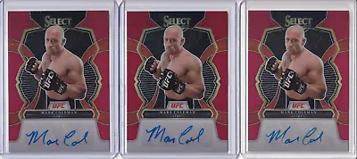 (3) 2023 Panini Select UFC Signatures Red Prizm /99 Mark Coleman #SG-MCM Auto • $39.99