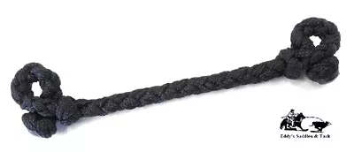 Eddy's Bit Hobble Slobber Bar Round Handbraided 8  To 9  Long Black Poly By EST • $9.90