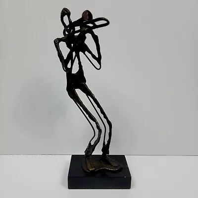 Mid Century Modern Bronze MCM Jazz Sculpture Brutalist Style Art Musician • $32