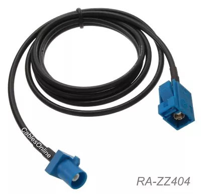 4ft Fakra Z Male To Fakra Z Female Water-Blue Color 50Ω Extension RG174 Cable • $9.95