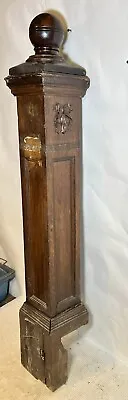 Antique Oak  Wood Stairs Newel Post 52” • $339.99