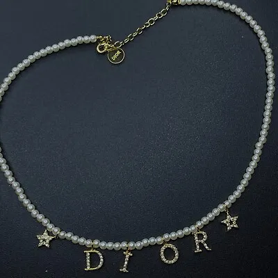 Vintage Faux Pearl White Chritian Dior Necklace • £157.70
