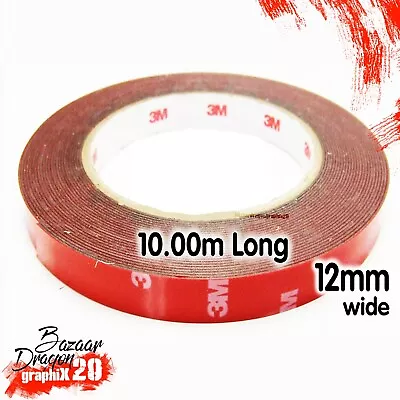 3M Genuine Double Sided Tape ( Automotive Grade ) - 12mm X 10m Long • $40