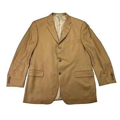 Burberry London Men's Mustard Yellow Cashmere Sport Coat Blazer Jacket 44R READ • $29.99