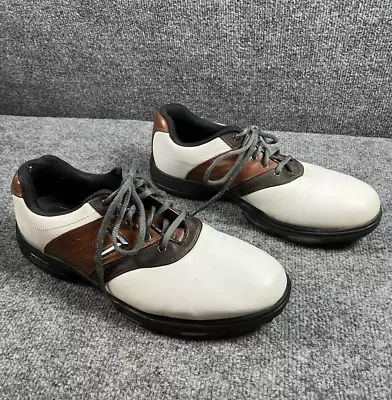 Callaway Golf Shoes Men's Size 10.5  White Brown Lace Up • $19.99