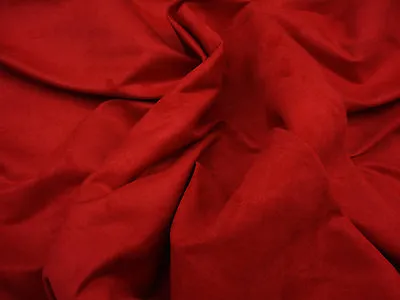 Suede Micro Upholstery 58  Wide Red  Drapery Sofa Chair Fabric By Yard • $15