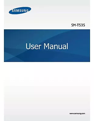 Samsung Galaxy Sm-t535 Printed Instruction Manual User Guide Handbook 120 Pages • £13.99