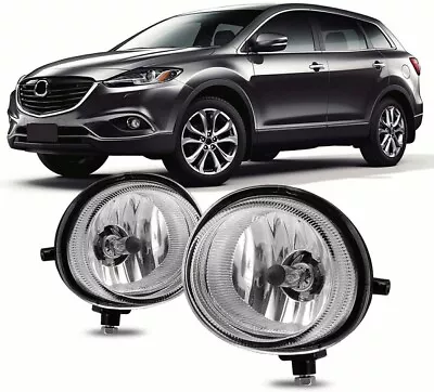 Fog Lights For 2006-2011 Mazda 3 6 CX-5 CX-7 Driving Clear Bumper Assembly Lamps • $37.99