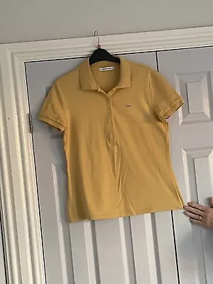 £12.99 • Buy Womens Lacoste Yellow Polo Shirt, Size 42 (12-14)
