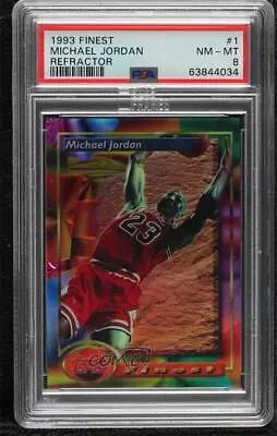 1993-94 Topps Finest Refractor Michael Jordan #1 PSA 8 HOF • $1129.16
