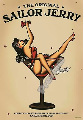 Sailor Jerry Tattoo Vintage Traditional Print Poster Wall Art Picture A4 + • £4.99