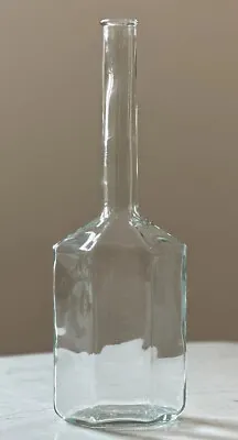 Vintage MCM Italy Mod Dep Clear Long Neck Bottle Decanter Hexagon • $22
