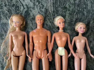 Four Vintage Barbie Dolls - 3 Barbies 1968  1999  2001  & 1966 (ken) • $22