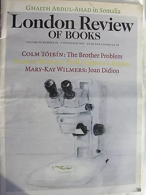 LONDON REVIEW OF BOOKS Nov 3 2011 Somalia Claude Levi-Strauss Hamish Henderson  • £8.50