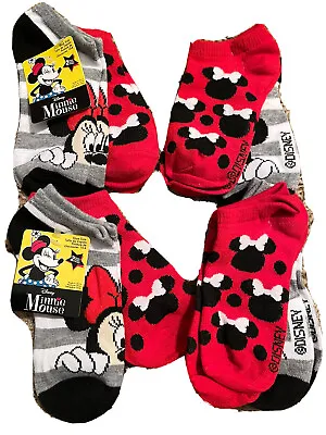 8 Pair Of Minnie Mouse Socks Children's Size 2 Styles Shoe Size 10-4 3T-5T • $12.99