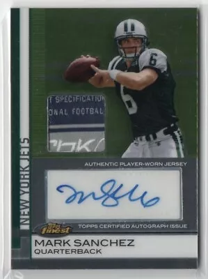 Mark Sanchez 2009 Finest Auto Autograph Reebok Logo Patch /109 RC Rookie • $50