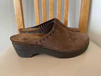 MEPHISTO Women's Clogs Brown Suede Size 39/US 8-8.5 Great Condition! • $34.99