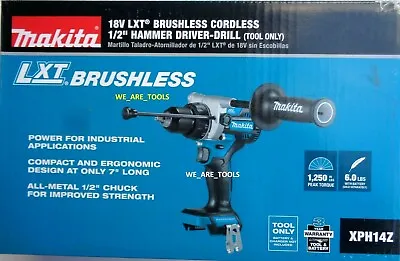 NEW IN BOX Makita 18V XPH14Z Cordless Brushless 1/2  Hammer Drill 18 Volt LXT • $104.97