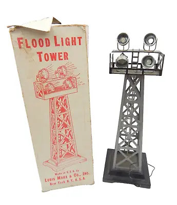 Marx O Scale 4 Flood Light Tower W/ Box Train Station Railroad Track Vintage! • $39.99