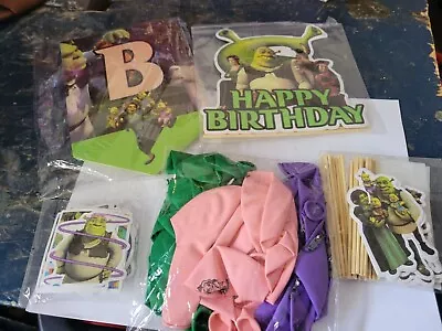 Shrek Birthday Party Supply Decoration Set Banners Balloons Toppers Stickers  • $14.99