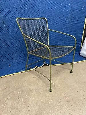 Salterini Wrought Iron Chair Mid Century Modern Sleek Patio 21x22x30 • $112