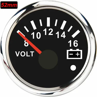 52mm Car Boat Digital Volt Gauge Voltage Meter Analog LCD Volt 8-16V Voltmeter   • $19.01