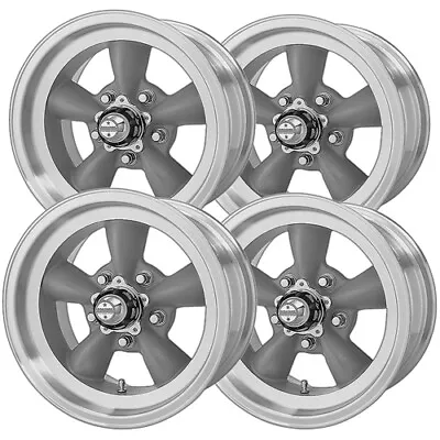 (Set Of 4) Staggered American Racing Torq Thrust D 15  5x4.75  Gunmetal Rims • $686